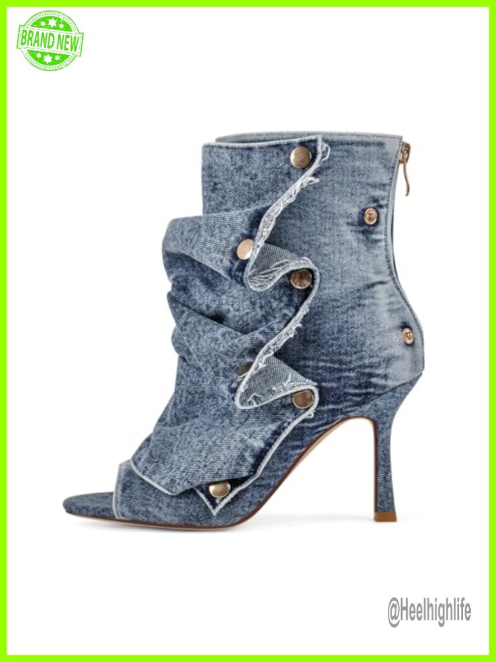Peep Toe Stiletto Kitten Heel Ankle Booties Leather Slouchy Back Zipper Boot